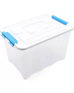 Контейнер для хранения пластмассовый с крышкой и ручками 6л, 285*190*180 мм (белый) арт. АРС-49515-1-АРС0001275107