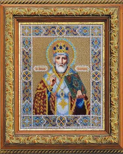 Б1005 Набор для вышивания бисером 'Паутинка' 'Св. Николай Чудотворец', 24*20 см арт. АРС-50010-1-АРС0000813489