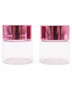 AR1337 Бутылочка стеклянная с цветной крышечкой 3,4*4см, 2шт/упак арт. АРС-51669-1-АРС0001209632