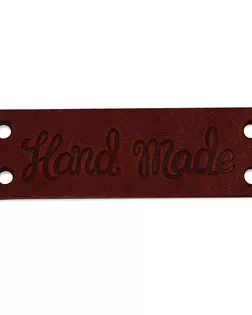 7060 Аппликация из толстой кожи Hand Made 8*2,5см, 100% кожа (72 светло-коричневый) арт. АРС-52845-1-АРС0001271104
