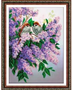 Б1316 Набор для вышивания бисером 'Сирень' 30*40см арт. АРС-54437-1-АРС0001284011