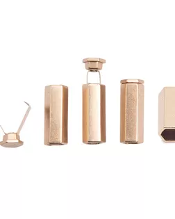 6660-0100 Наконечник шестигранный 20*7мм металл, золото арт. АРС-55252-1-АРС0001279682