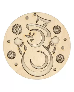 L-2102 Деревянная заготовка 'Снеговичок' 6,4*6,4*0,6см Astra&Craft арт. АРС-55314-1-АРС0001247474