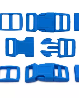 A03001037-15 Фастекс, рамка и рамка-регулятор 15мм, пластик, упак(2 комплекта) Hobby&Pro (синий) арт. АРС-55714-1-АРС0001281824