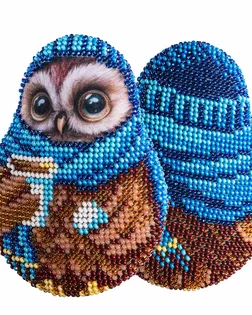 В-550 Набор для вышивания бисером Кроше 'Сова' 10*8 см арт. АРС-55805-1-АРС0001286648