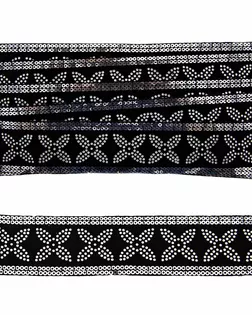 Тесьма отд. 0402-7740 с пайетками и стразами, 4,3см (10м) арт. АРС-18372-1-АРС0000821998