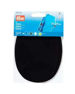 929350 Заплатки пришивные велюр-кожа 10*14см, 2шт, черный цв. Prym арт. АРС-19578-1-АРС0000831651