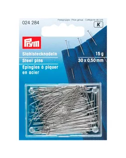 024284 Булавки (сталь) 6 очень тонкие, для шелка и сатина серебристый цв. 0,50*30 мм Prym арт. АРС-31640-1-АРС0000827124