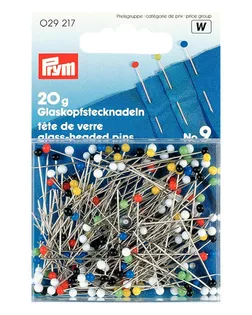 029217 Булавки со стеклянной головкой (сталь) №9 разноцветные (20гр) 0,60*30мм Prym арт. АРС-31643-1-АРС0000831689