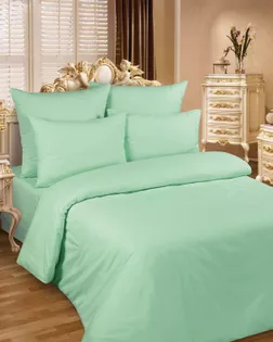 Поплин гладкокрашенный ЛЮКС, шир. 220 см,  пл 115+-2. 100% хл. рис 70035 Мятный АК арт. ПГЛ-135-3-Б00530.003