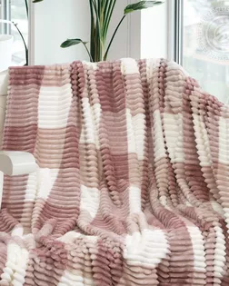 Плед флисовый 'квадро' пудра 150х200 арт. 4001 арт. АРТД-5680-1-АРТД0255035