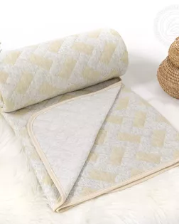 Одеяло-покрывало трикотажное 220*200 домино желтое арт. 2286 арт. АРТД-5838-3-АРТД0271774