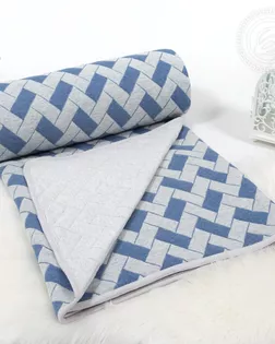 Одеяло-покрывало трикотажное 220*200 домино синее арт. 2286 арт. АРТД-5840-3-АРТД0271757