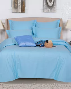 Пододеяльник евро на молнии 215*205 голубой арт. 977 арт. АРТД-3973-1-АРТД0272604