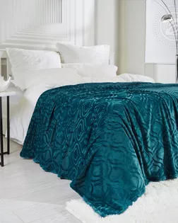 Плед флисовый 'узор' 150*200, индиго арт. 15-016 арт. АРТД-6071-2-АРТД0283817