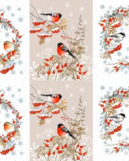 Ткань Музыка зимы рогожка ш.150см рис. 13231-1 арт. АРТД-6208-1-АРТД0285630