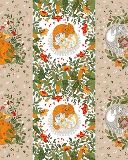 Ткань Мурлыка рогожка ш.150см рис. 13471-1 арт. АРТД-5398-1-АРТД0290277