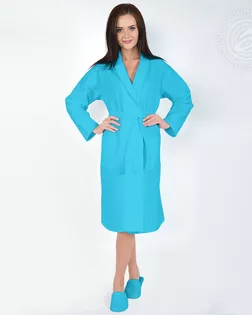 Бирюзовый халат банный мод. 011.16.11 раз s/м арт. АРТД-6810-1-АРТД0291980