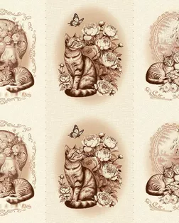 Ткань Ностальгия рогожка 150см рис.13589-1 арт. АРТД-6812-1-АРТД0295084