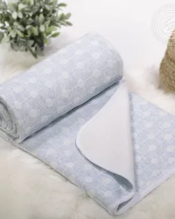 Одеяло-покрывало трикотажное 220*200 ожерелье голубое арт. 2286 арт. АРТД-3226-1-АРТД0244951