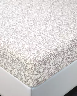 Простыня трик. на резинке 140*200 арт. 253 завиток капучино арт. АРТД-2891-5-АРТД0252037