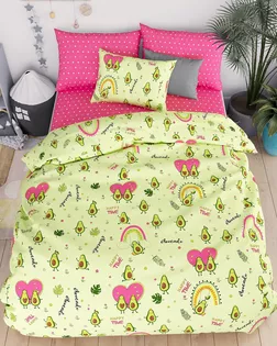 Бязь ЮНИОР 150 см. 125 гр. Авокадики комп.рис.7582/1 арт. ХБН-7-1-1876.034