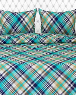 Бязь арт. 262/7 С набивная  шир.150 пл.120+-6  рис. 167 Лондон  вид  4/1 бирюзовый арт. ХВ-1356-1-Б00432.129