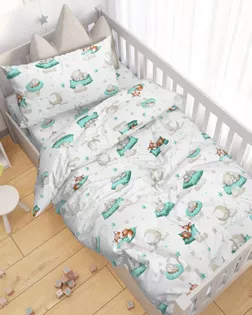 Поплин 150 ш. 105 гр. Баю-бай бирюза  рис.7791/2 арт. ПДУ-101-1-Б00409.071