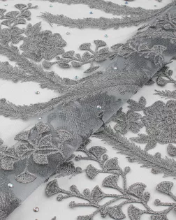 Вышивка на сетке с люрексом и стразами арт. СВС-109-3-26300.003