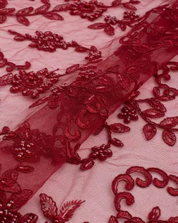 Вышивка на сетке с пайеткой и бусинами арт. ПКП-27-1-26488.001