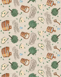 Полотно вафельное 150 см набивное арт 149 " Тейково"   рис 62178/1  "Поддай жару " арт. ПВ150-357-1-1844.111