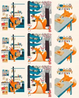 Сливочный лис (Рогожка набивная) арт. РЖК-323-1-0896.073