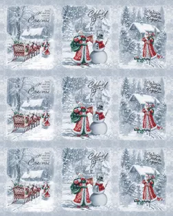 Ретро новый год (Рогожка набивная) арт. РЖК-378-1-0896.080