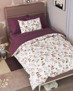 Поплин 150 ш. 105 гр. Чаепитие розовое рис. 7576/1 арт. ПДУ-41-1-Б00409.015