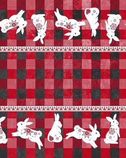 Зайчики (Дорожка набивная) арт. ДН-98-1-1860.059