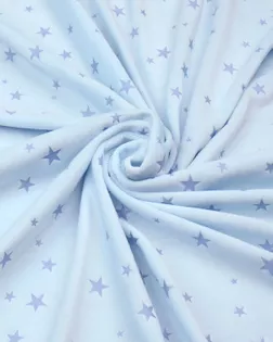 Вельбоа DTY PRINT 220GSM 180СМ STAR blue (звезды голубые) арт. ТК10-4-1-ВЛ-01-024-ГЛ