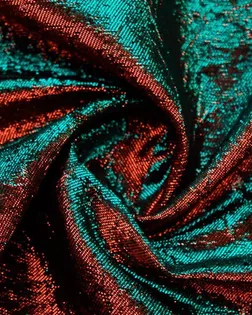 Жаккардовая ткань хамелеон,  цвет  красный с изумрудным арт. ГТ-8978-1-ГТ-12-10909-1-21-1