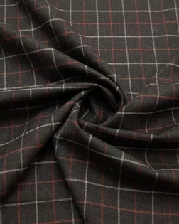 Двухсторонняя костюмная ткань в клетку, цвет красно-серый арт. ГТ-8244-1-ГТ-17-10108-4-21-1