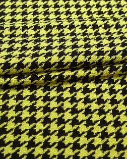 Двухсторонняя костюмная ткань в гусиную лапку, цвет черно-салатовый арт. ГТ-5749-1-ГТ-17-7498-5-21-3