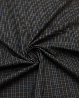Плащевая ткань на тренч, в мелкую клетку, цвет сине-серый арт. ГТ-8365-1-ГТ-29-10232-4-21-1