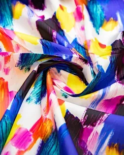 Ткань плащевая с пропиткой, рисунок "мазки краски", цвет черный-белый арт. ГТ-6535-1-ГТ-29-8313-16-21-3