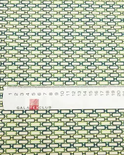 Рубашечно-плательный хлопок с геометрическим принтом на кремовом фоне арт. ГТ-8570-1-ГТ-38-10466-14-21-1