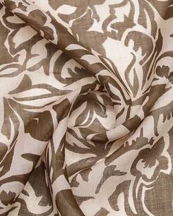 Костюмно-плательный хлопок, цветы в коричнево-розовых тонах арт. ГТ-9348-1-ГТ38-11251-10-21-1