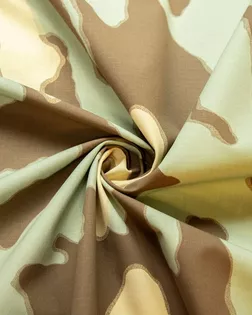 Хлопок рубашечно-плательный с рисунком "милитари", цвет коричнево-бежевый арт. ГТ-7372-1-ГТ-38-9125-2-21-1