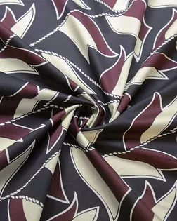 Хлопок рубашечно-плательный принтованный, цвет желто-бордовый арт. ГТ-7379-1-ГТ-38-9189-2-21-1