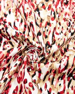 Хлопок рубашечно-плательный с абстрактным рисунком, красно-коричневый цвет арт. ГТ-7853-1-ГТ-38-9694-2-21-1