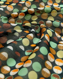 Нежный батист с принтом зонтики на черном фоне арт. ГТ-2854-1-ГТ0047723