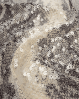 Сетка-стрейч "Лиана" принт с пайеткой арт. ПАЙ-180-1-24615.001