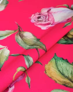 Шёлк стрейч "Виена" цветы арт. ПШП-133-4-21574.012