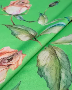 Шёлк стрейч "Виена" цветы арт. ПШП-133-6-21574.014